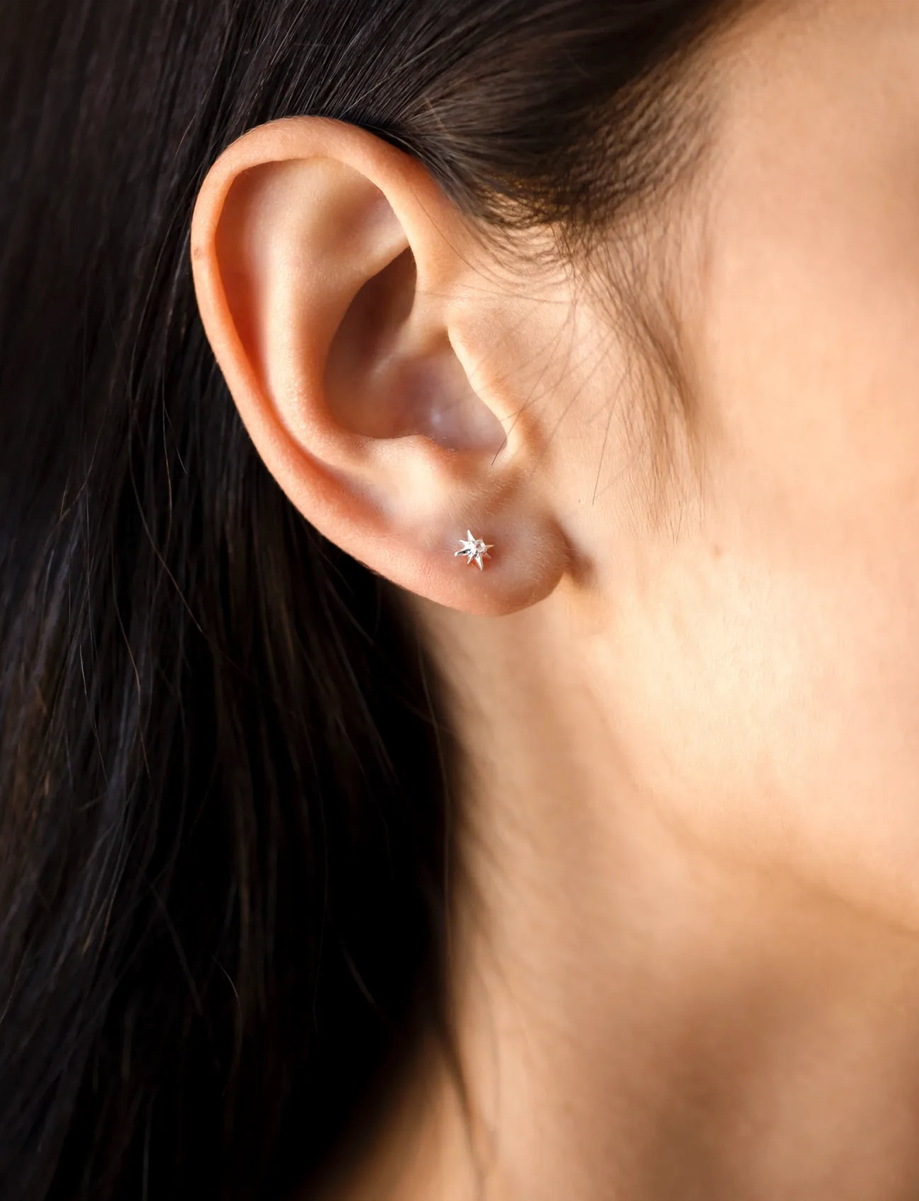 Syster P North Star Stud Earrings Silver, One Size, Silver, Øreringe > Ørestikker, Dame