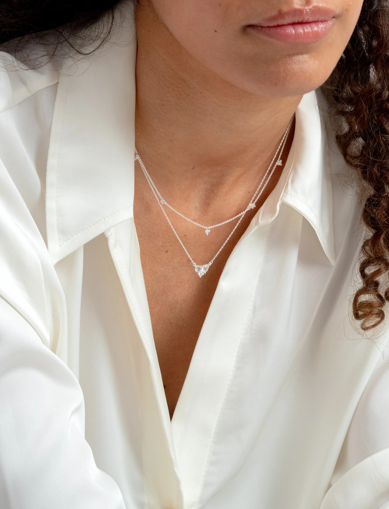 Syster P Celestia Necklace Silver, One Size 50 cm, Silver, Halskæder > Kædehalskæder, Dame