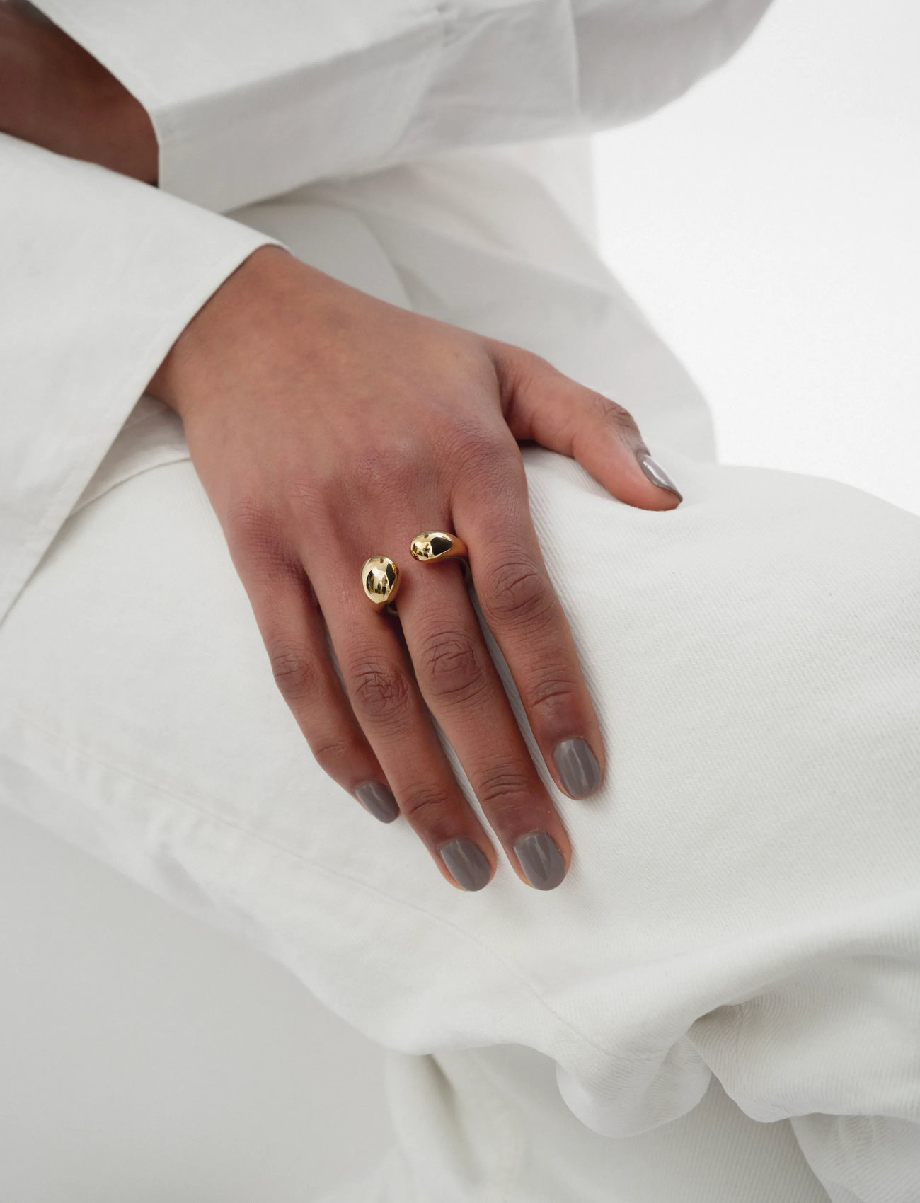 Syster P Bolded Drops Ring Gold, 9, Gold, Smykker > Ringe, Dame