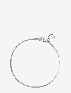 Herringbone Bracelet Silver - chain bracelets - silver