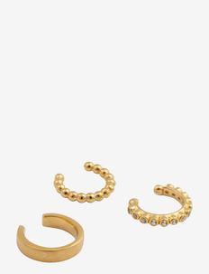 Mini Cuff Collection Sparkle And Shine Gold - ear cuffs - gold