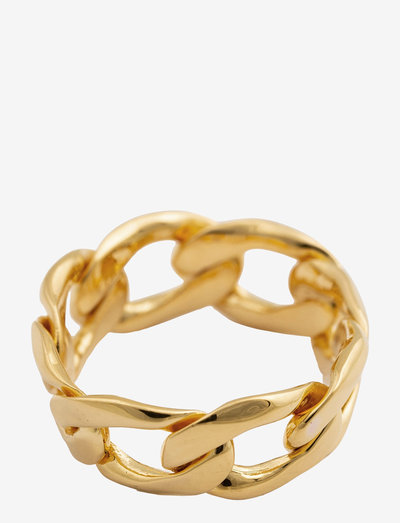Links Curb Chain Ring Gold - ringen - gold