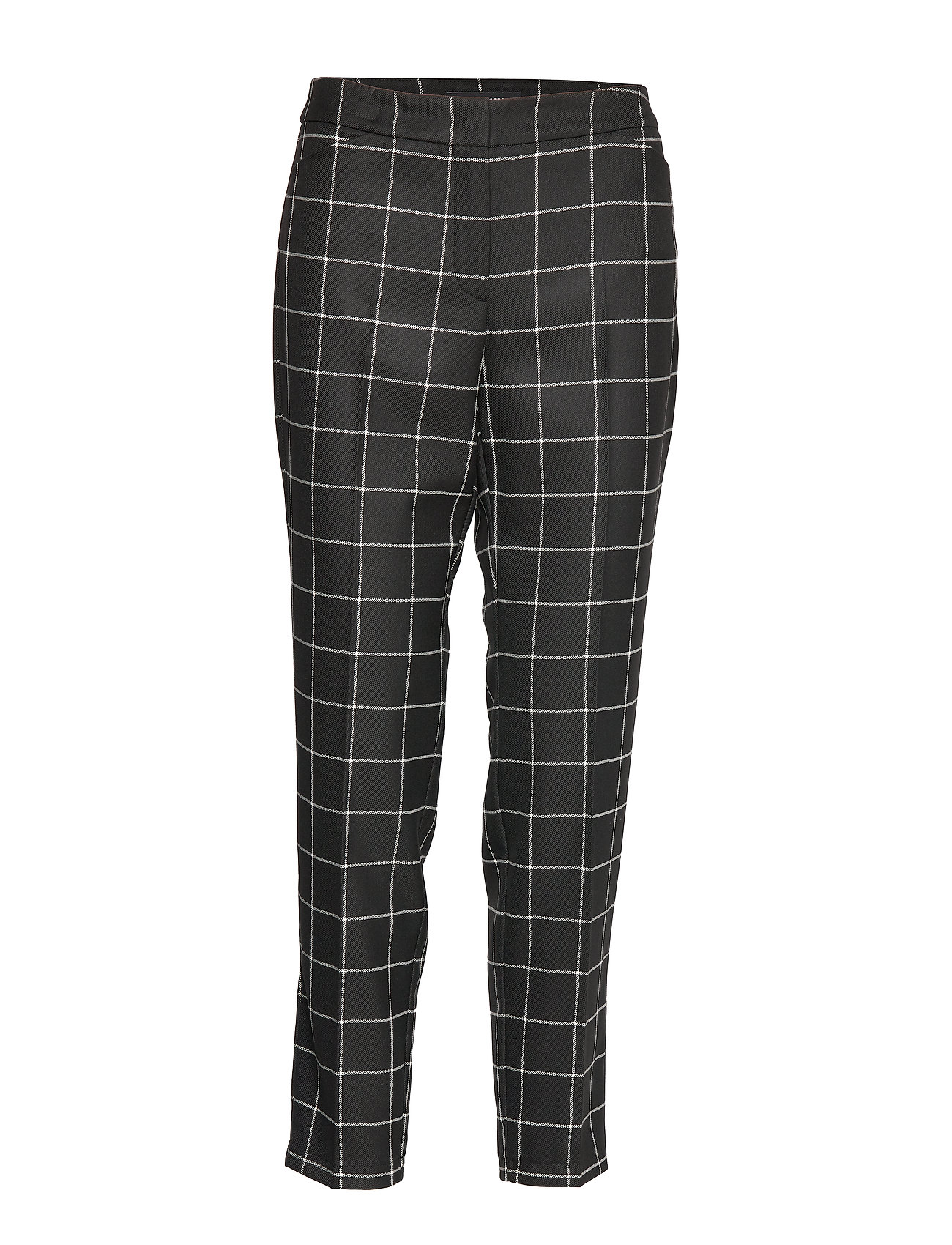 Taifun Crop Leisure Trouser Byxa Med Raka Ben Svart [Color: BLACK PATTERNED ][Sex: Women ][Sizes: 34,42,44,46 ]
