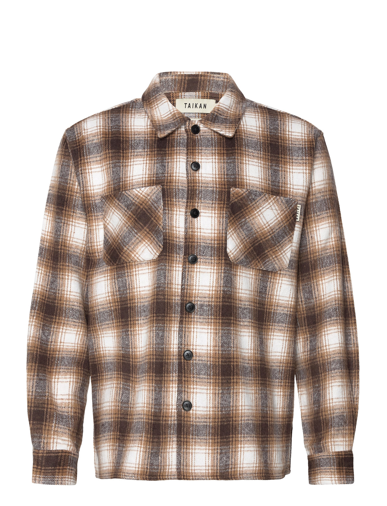 Taikan Heavyweight Plaid Shirt-Brown Brun