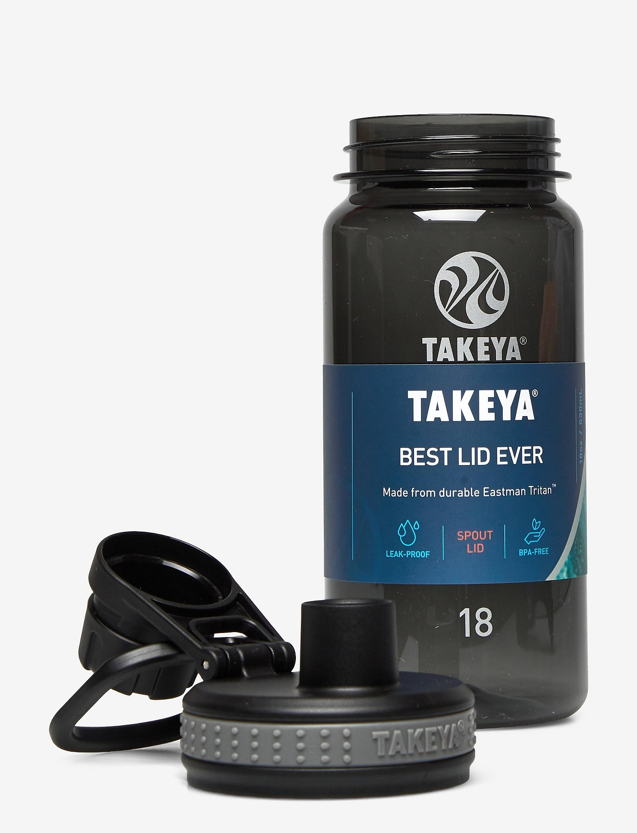 Takeya - TAKEYA Tritan Bottle 18oz/530ml Black - wasserflaschen & thermosflaschen - black - 1