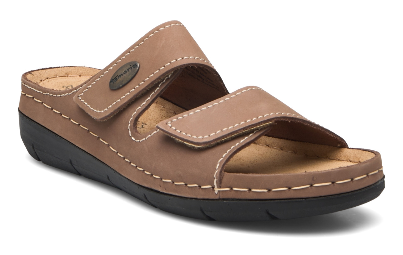 Synthetic Tamaris Empeigne Woms Semelle Cuir Taupe Extérieure Slides qqpWcHfg