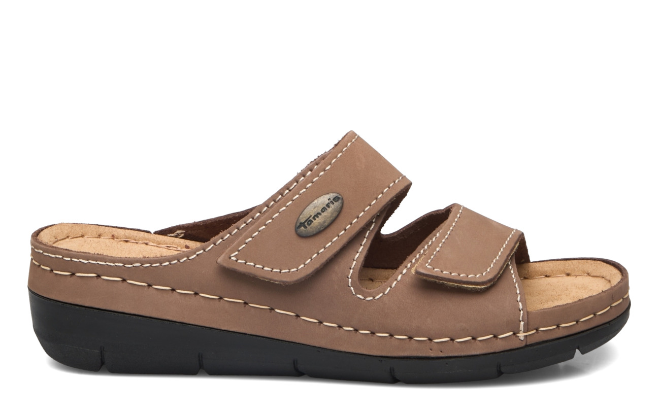 Synthetic Tamaris Empeigne Woms Semelle Cuir Taupe Extérieure Slides qqpWcHfg
