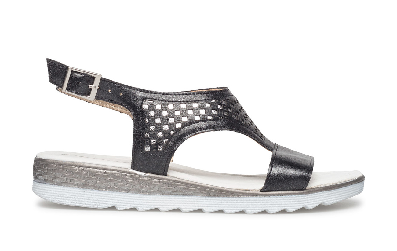Semelle Synthetic silv Empeigne Woms Met Tamaris Blk Sandals Extérieure nqwYv0