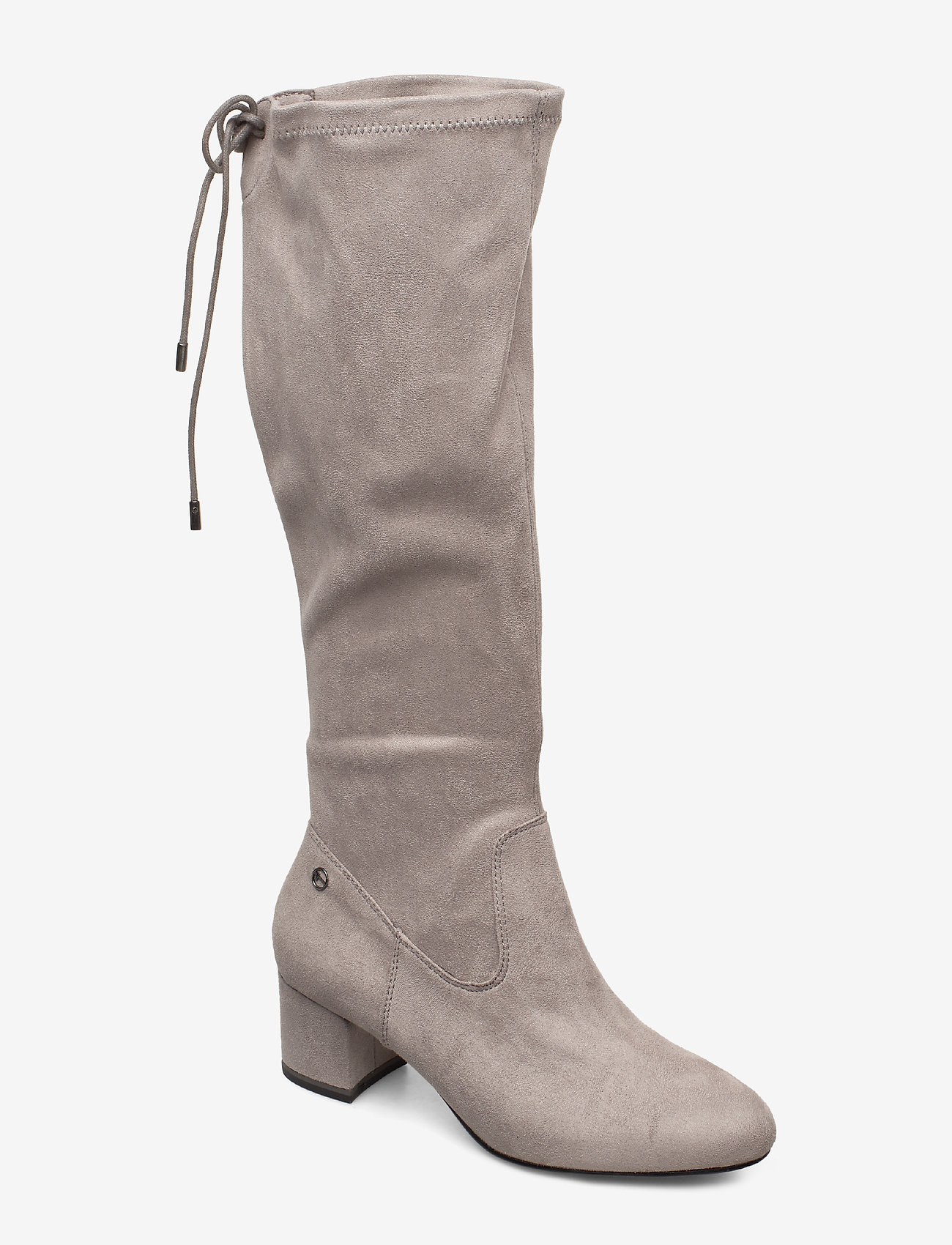 light grey knee high boots