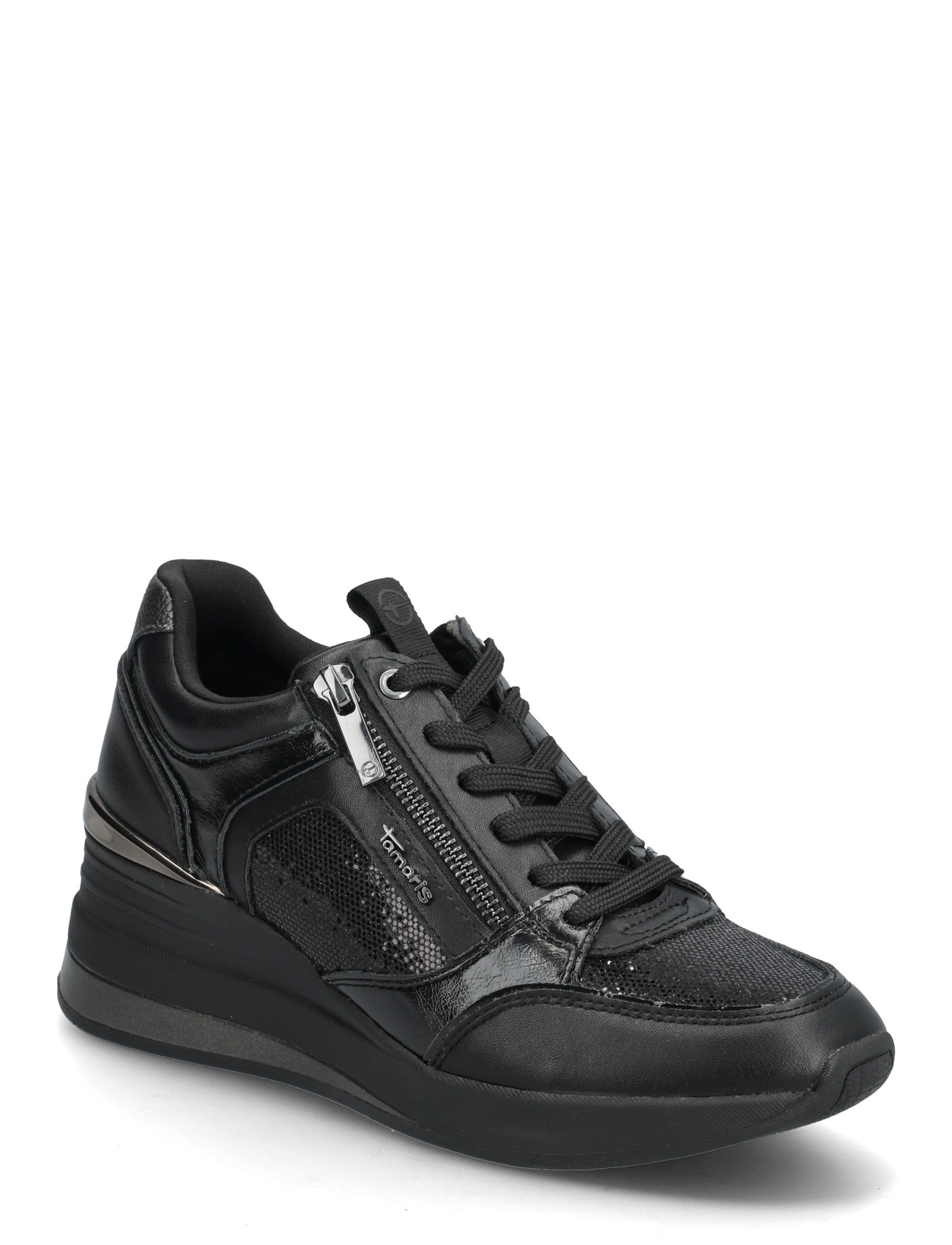 Tamaris Women Lace-Up, 39, Sneakers, Schwarz - Low-top Frauen