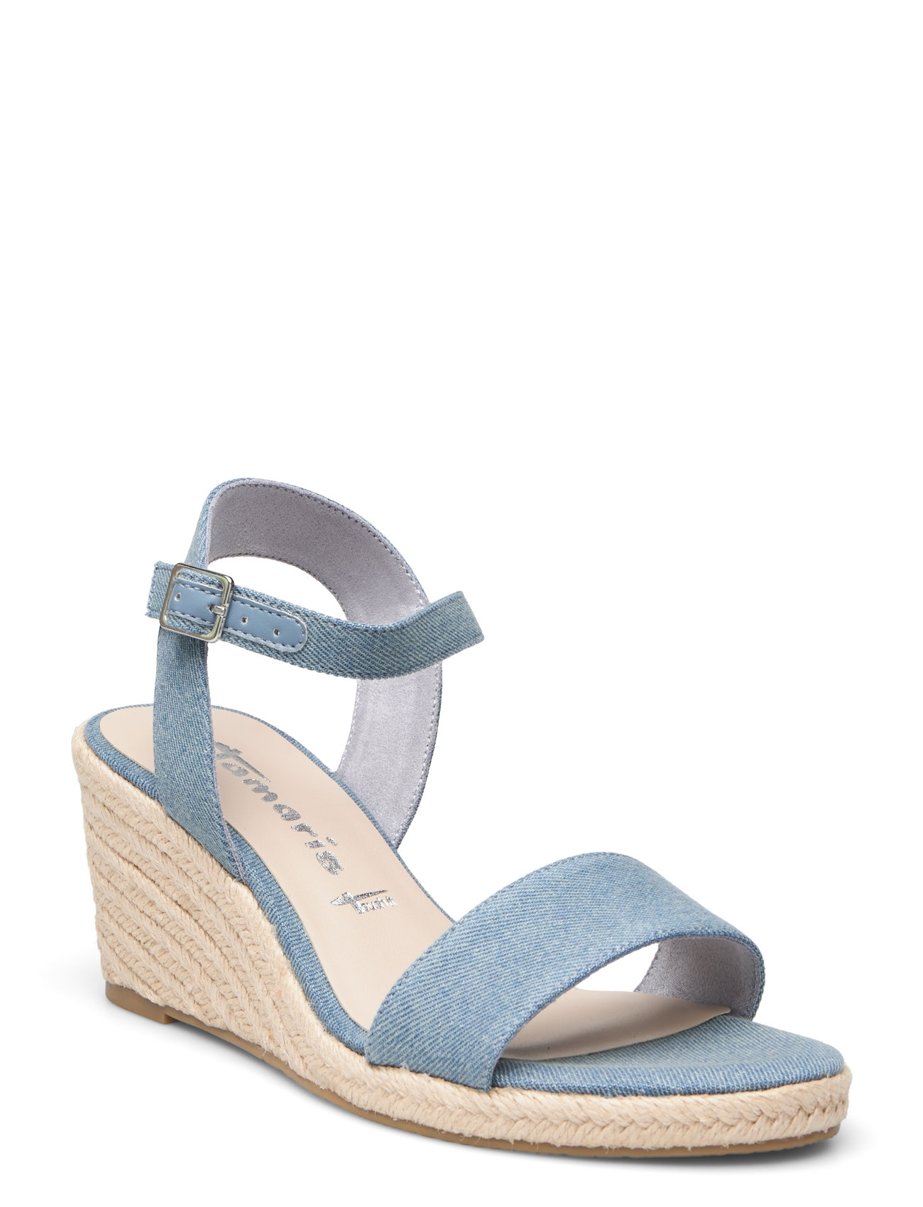 Women Sandals Sko Med Kilehæl Blue Tamaris