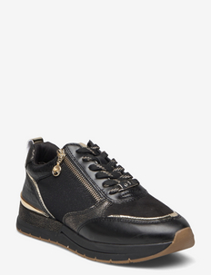 Woms Lace-up - låga sneakers - black/gold