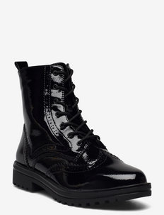 Woms Boots - heeled ankle boots - black patent