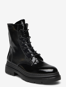 Woms Boots - nauhalliset nilkkurit - black patent