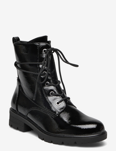 Woms Boots - laced boots - black patent