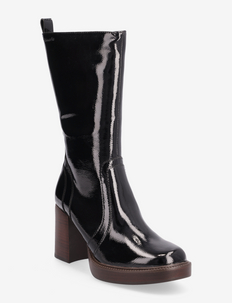 Woms Boots - langskaftede støvler - black patent
