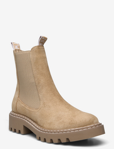 Woms Boots - chelsea boots - beige sued.uni