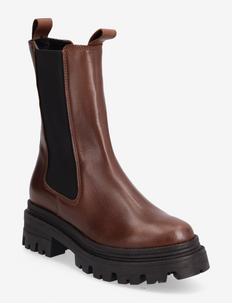 Woms Boots - chelsea stila zābaki - cognac leather