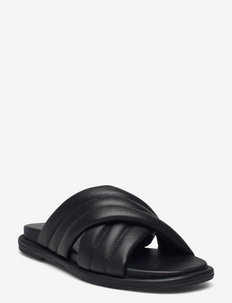 Woms Slides - flat sandals - black