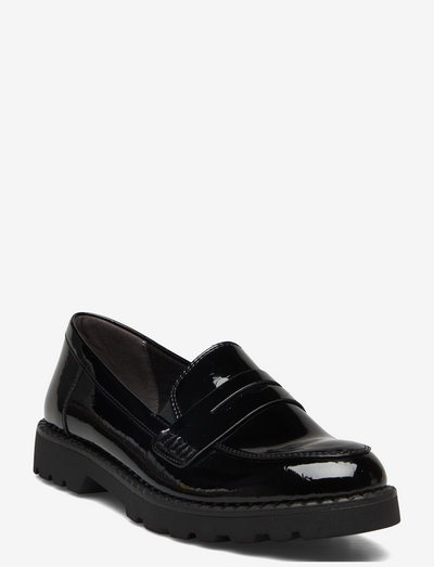 Woms Slip-on - loafers - blk pat.struc.