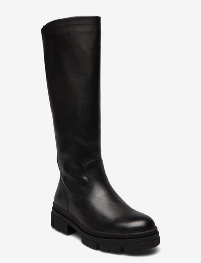 Woms Boots - knähöga stövlar - black leather