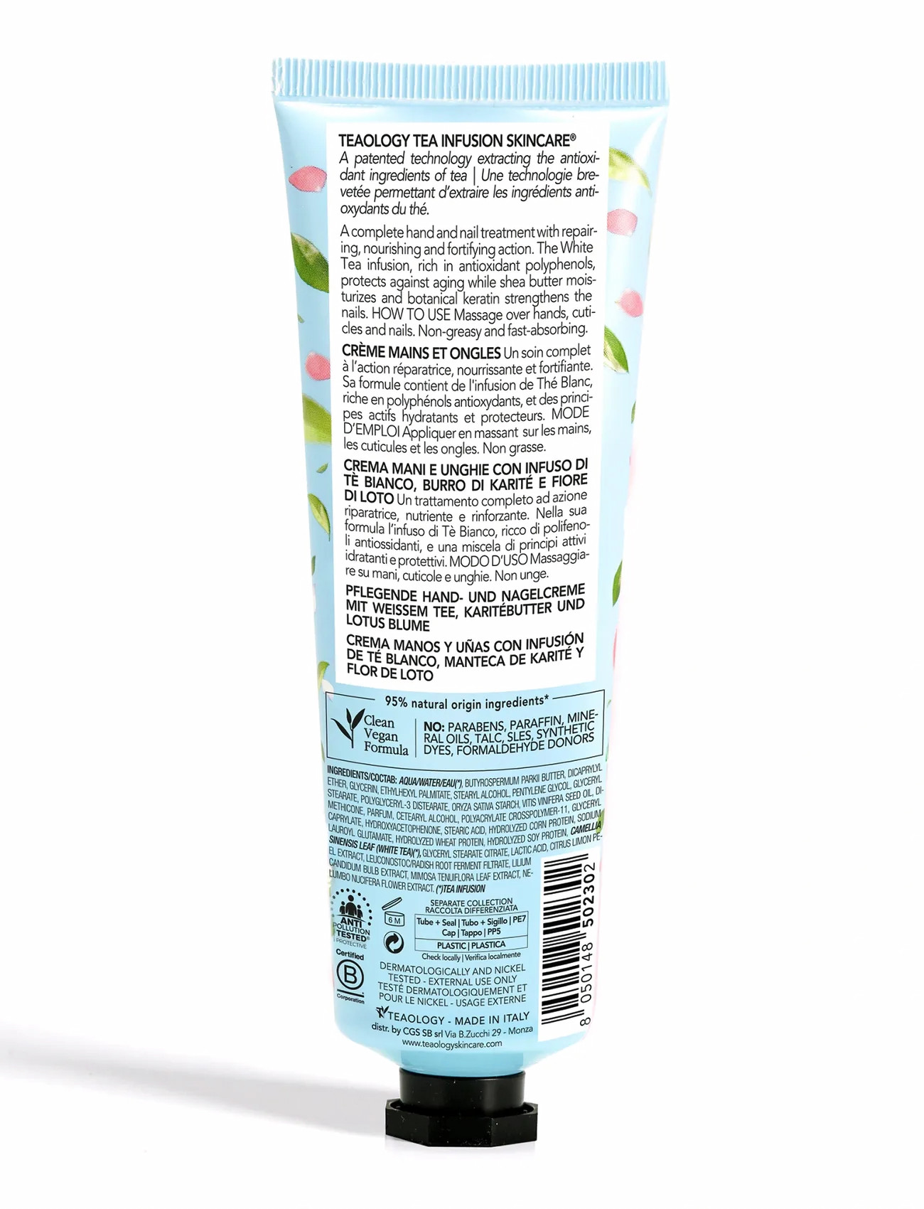 Teaology Skincare White Tea Hand And Nail Cream, 75 ml, Nude, Håndpleje > Håndcreme, Dame