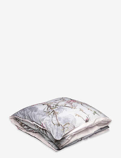 Single Duvet Cover Hibiscus - påslakan - hibiscus grey