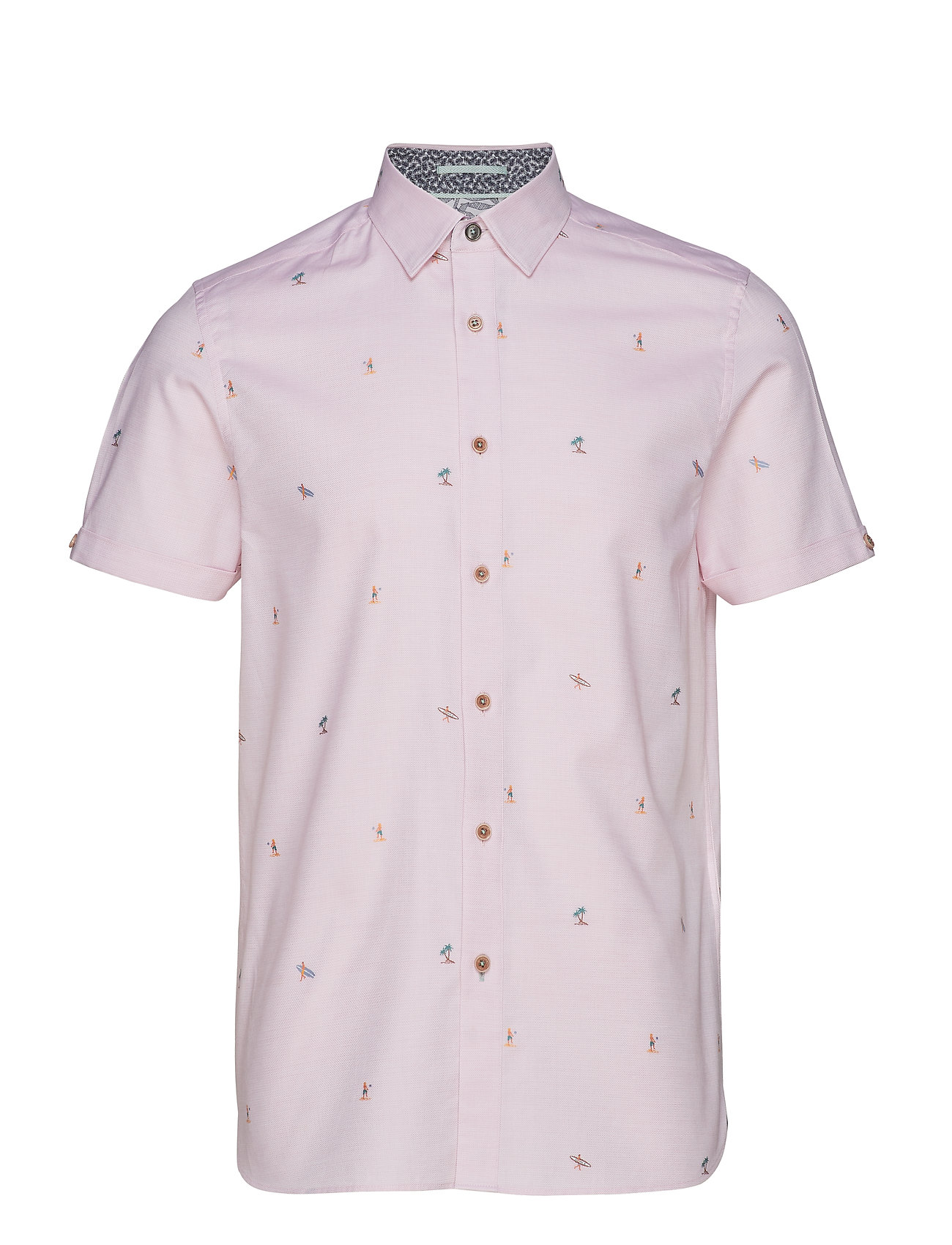 Seacucu Overhemd Met Korte Mouwen Roze Ted Baker ted baker kopen in de aanbieding