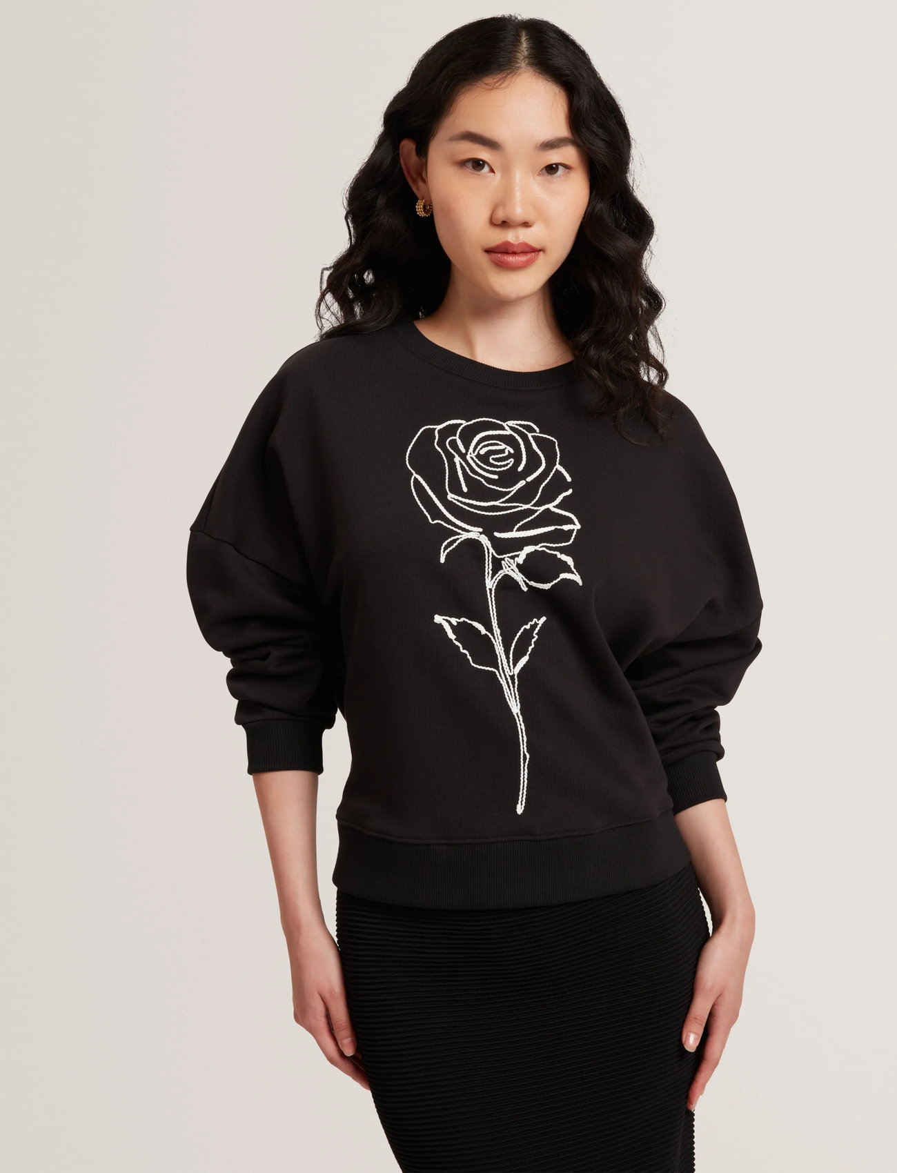 Ted Baker London Marssia, 40, Black, Sweatshirts & Hættetrøjer > Sweatshirts, Dame