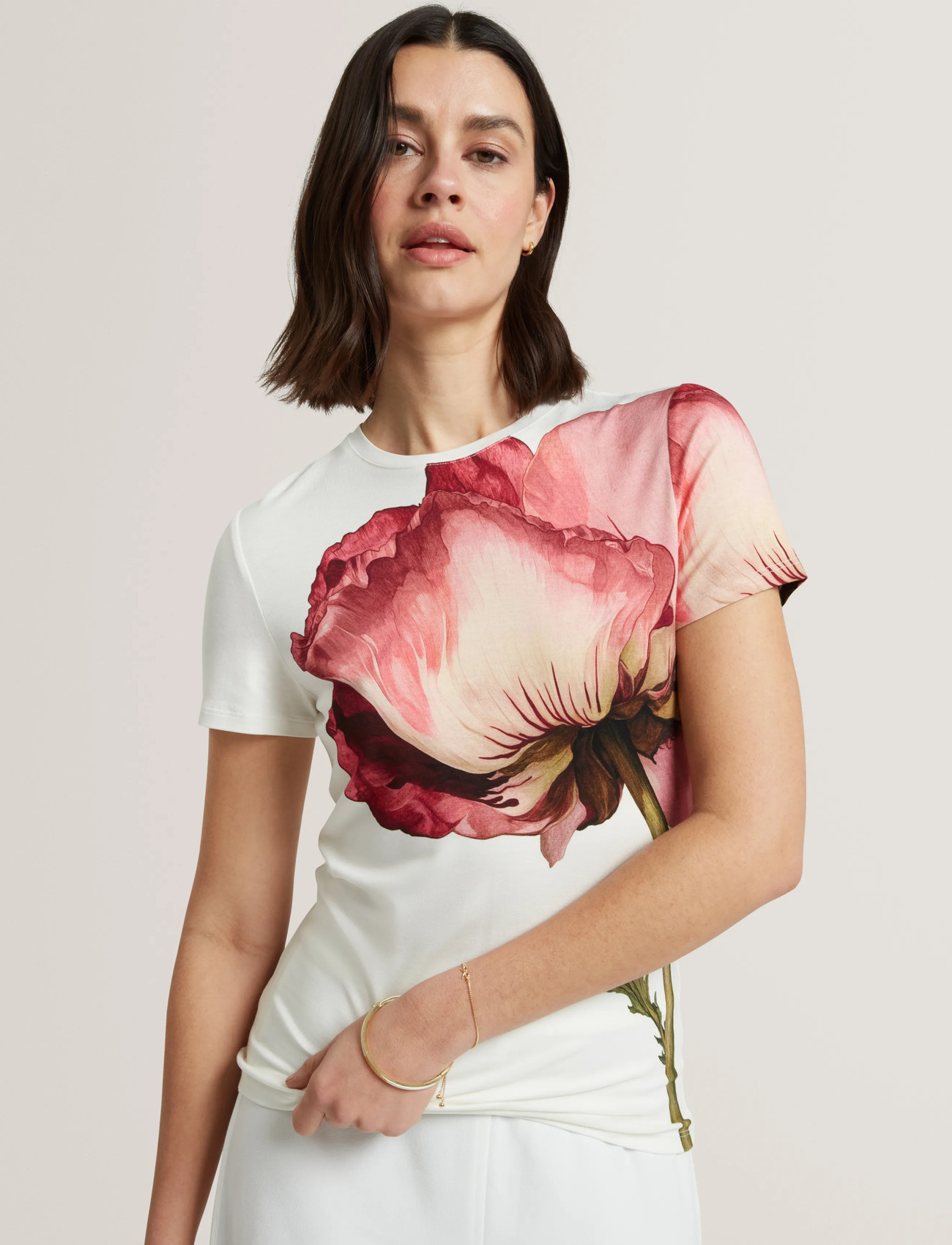 Ted Baker London Obrey, 40, Cream, T-Shirts & Toppe > Kortærmede, Dame
