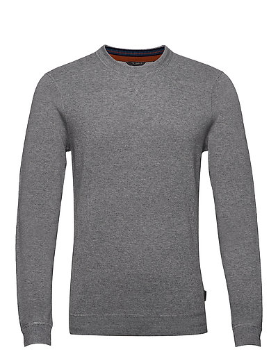 Monop Strickpullover Rundhals Grau TED BAKER