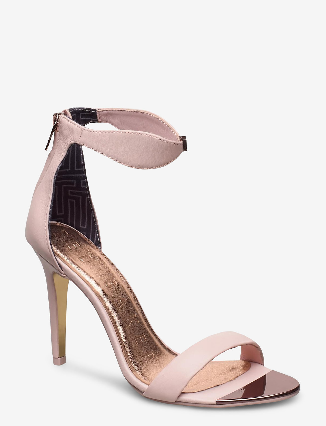 nude pink heeled sandals