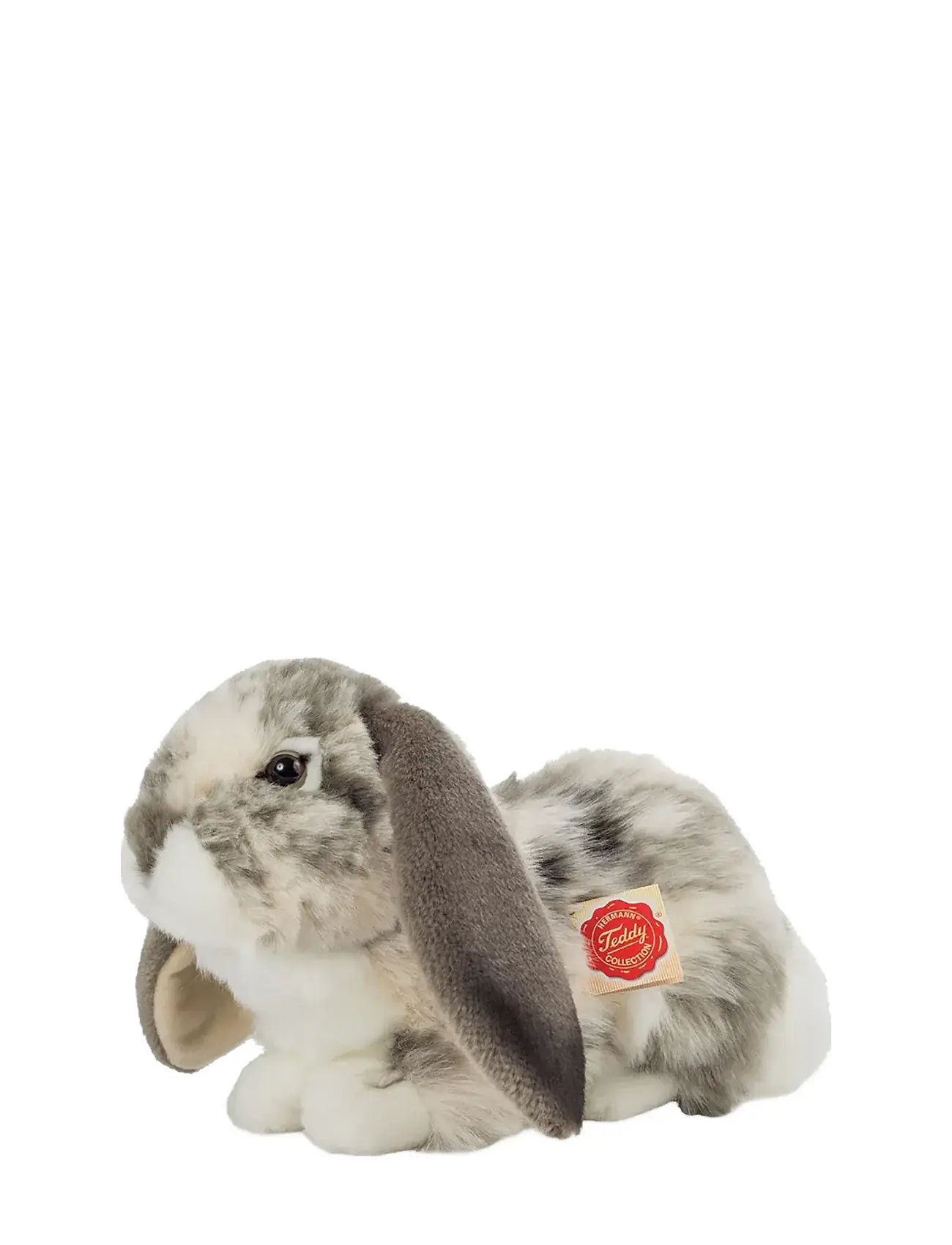 Lying Rabbit Grey-White 30 Cm Toys Soft Toys Stuffed Animals Grey Teddy Hermann