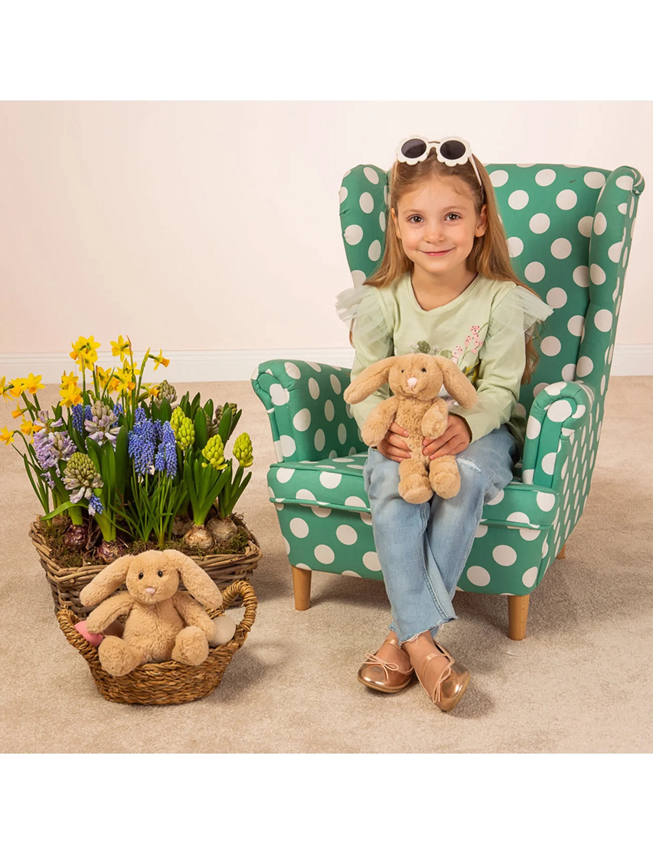 Teddy Hermann Bunny Anny 23 cm, 23 cm, Beige, Soft Legetøj > Stuffed Animals, Børn