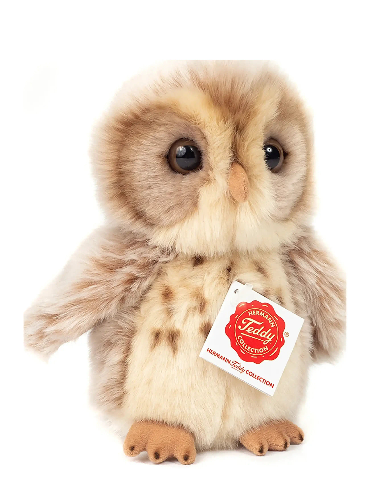 Teddy Hermann Owl Light Brown 16 cm, 16 cm, Brown, Soft Legetøj > Stuffed Animals, Børn