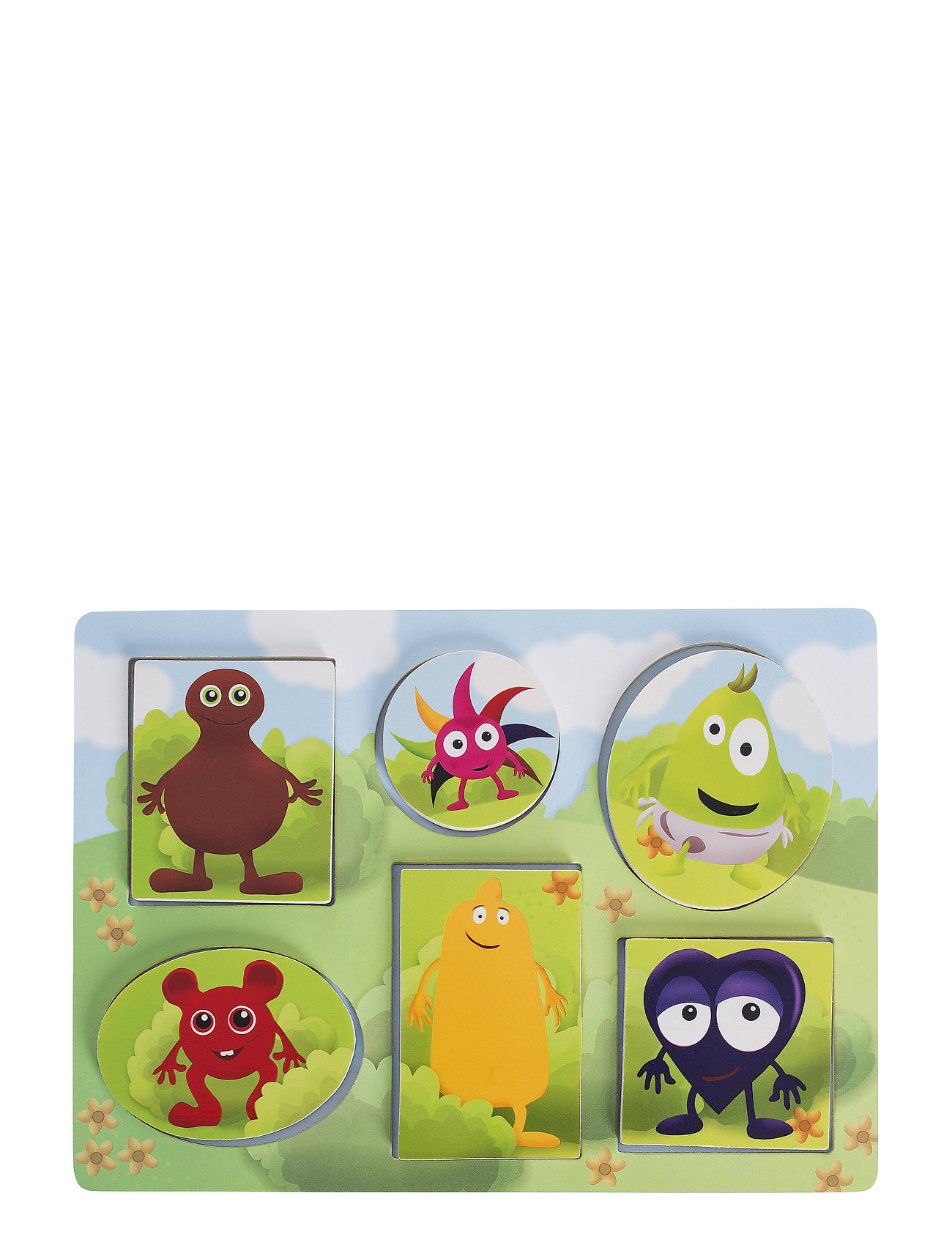 Babblarna Babblarna- Peek-A-Boo Puzzle, 6 Figures, 1- 3 Y, One Size, Green, Puslespil > Puslespil Med Pinde, Børn