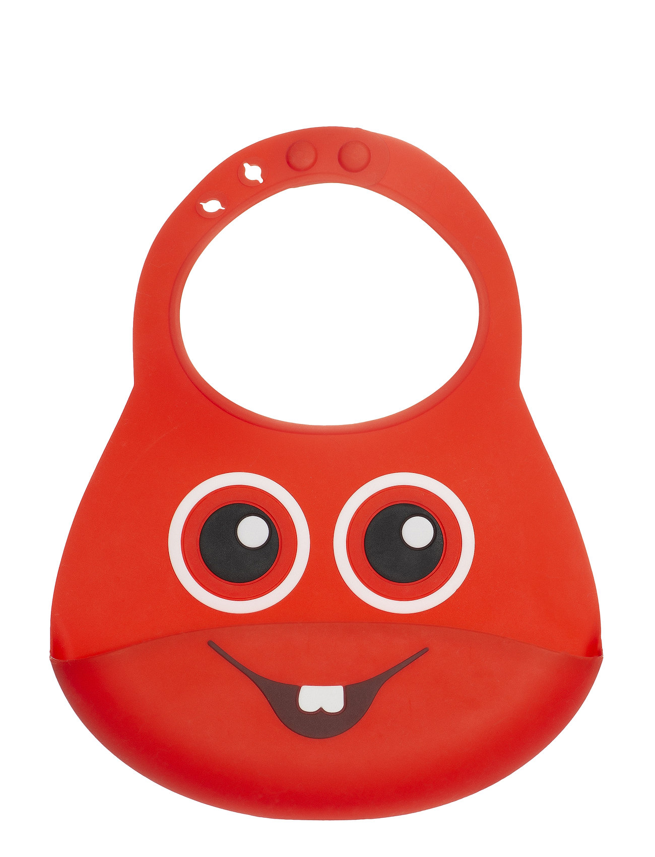 TEDDYKOMPANIET Babblarna- Silicone Bib, Bobbo Rot - One Size - Kinder