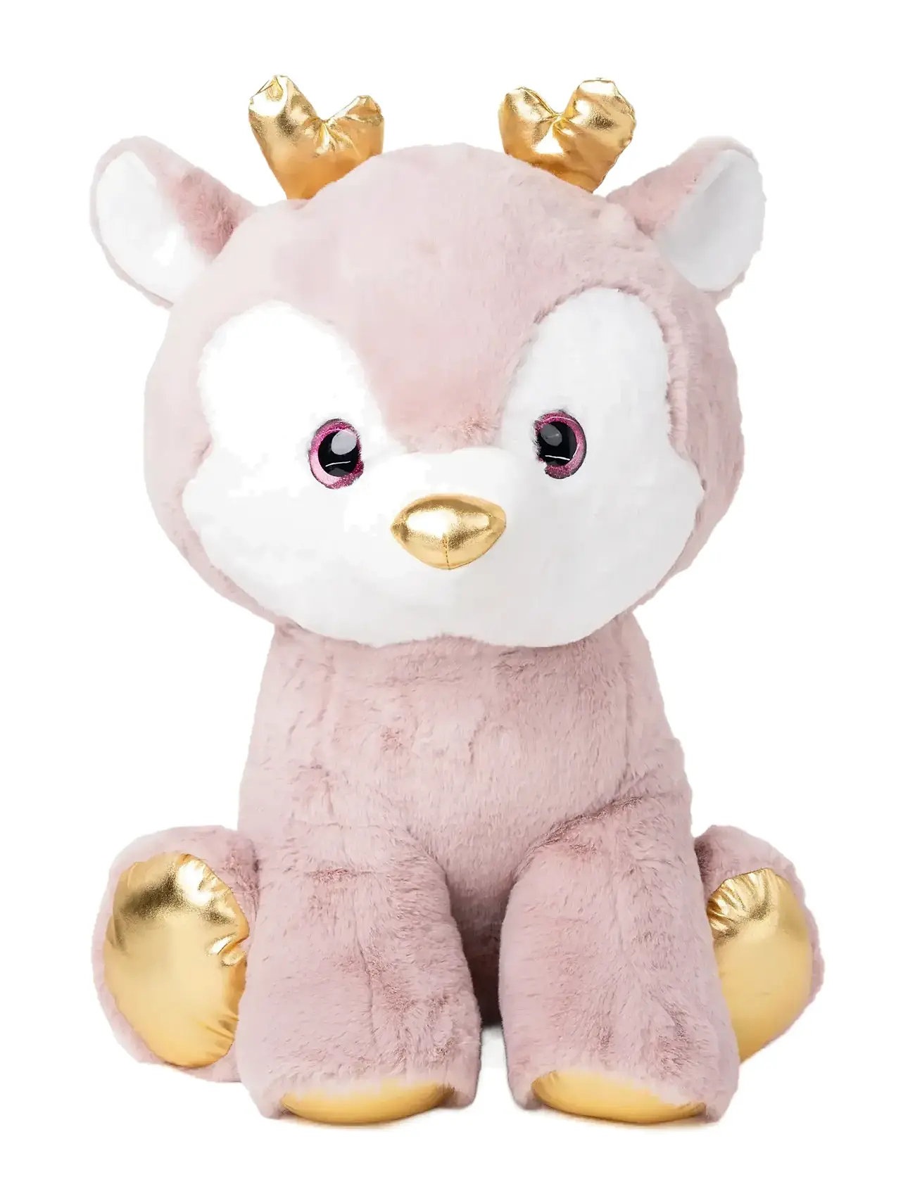 TEDDYKOMPANIET Rådjur, Dimrosa, 65Cm Pink - 65 CM - Kinder