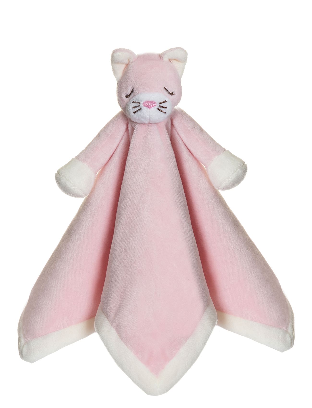 TEDDYKOMPANIET Diinglisar, Blankie, Cat, Baby Pink Pink - 35X35CM - Kinder