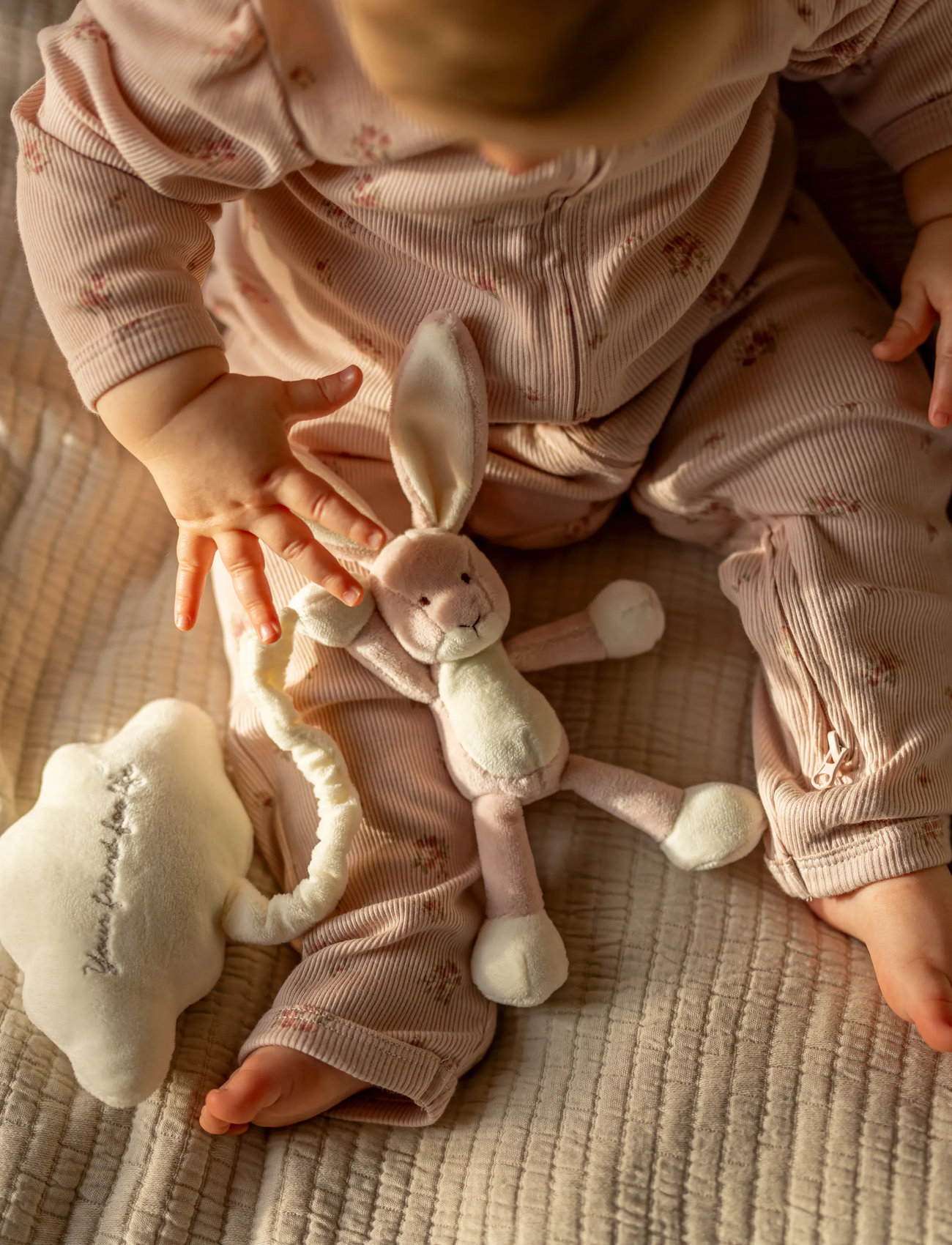 Teddykompaniet Diinglisar, Speldosa Moln, Kanin, Dimrosa, 37 cm, Pink, Baby Legetøj > Musical Plush Legetøj, Børn