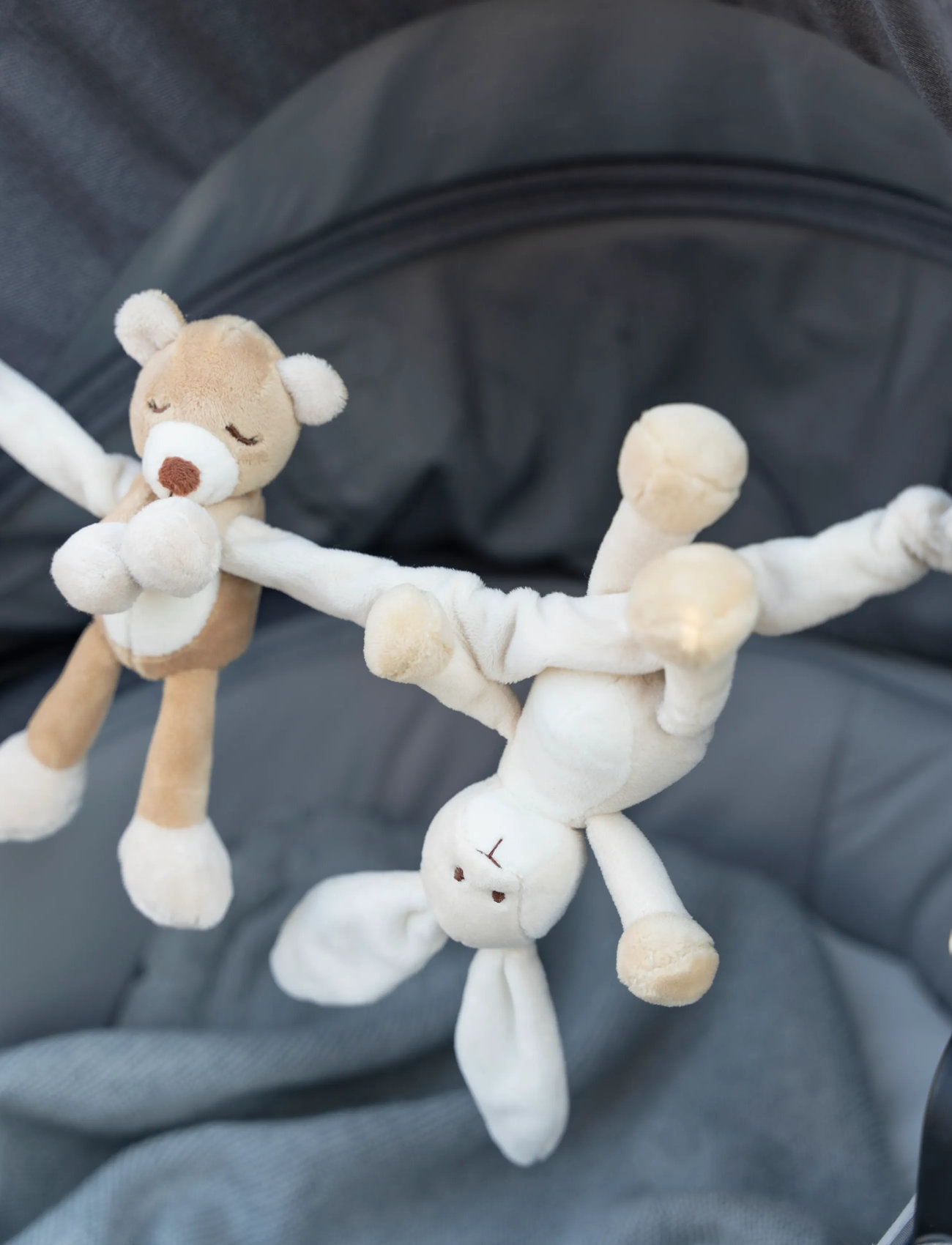 Teddykompaniet Diinglisar, Vagnhänge, Nalle Och Kanin, 40 cm, Multi/patterned, Soft Legetøj > Stuffed Legetøj, Børn