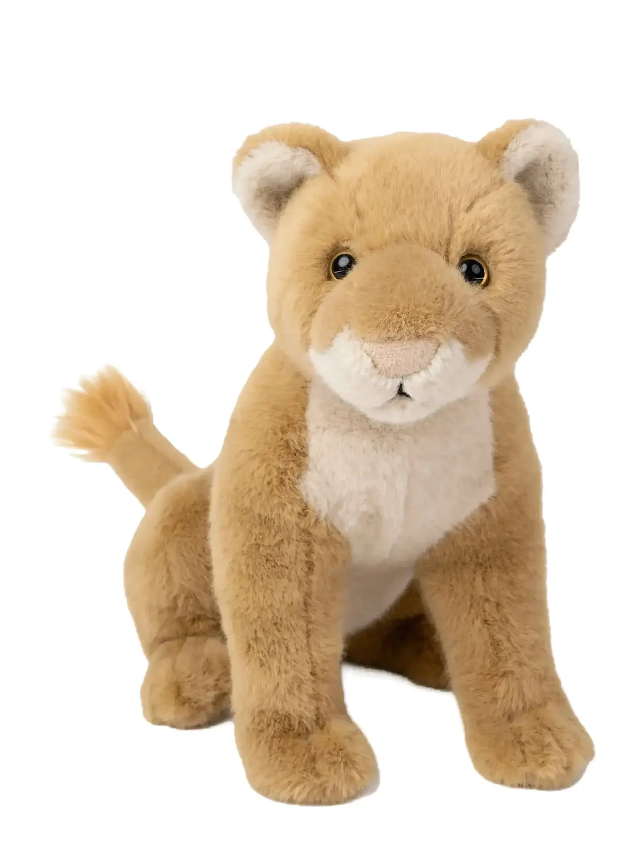 TEDDYKOMPANIET Naturtrogen Lejonhona, Sittande Beige - 43 CM - Kinder