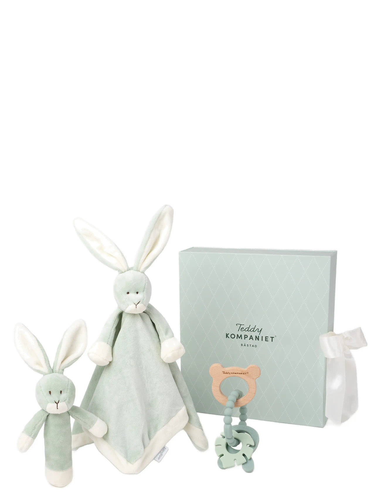 Teddykompaniet Diinglisar, Gåvoset, Kanin, Lindblomsgrön, 31 cm, Green, Soft Legetøj > Stuffed Animals, Børn