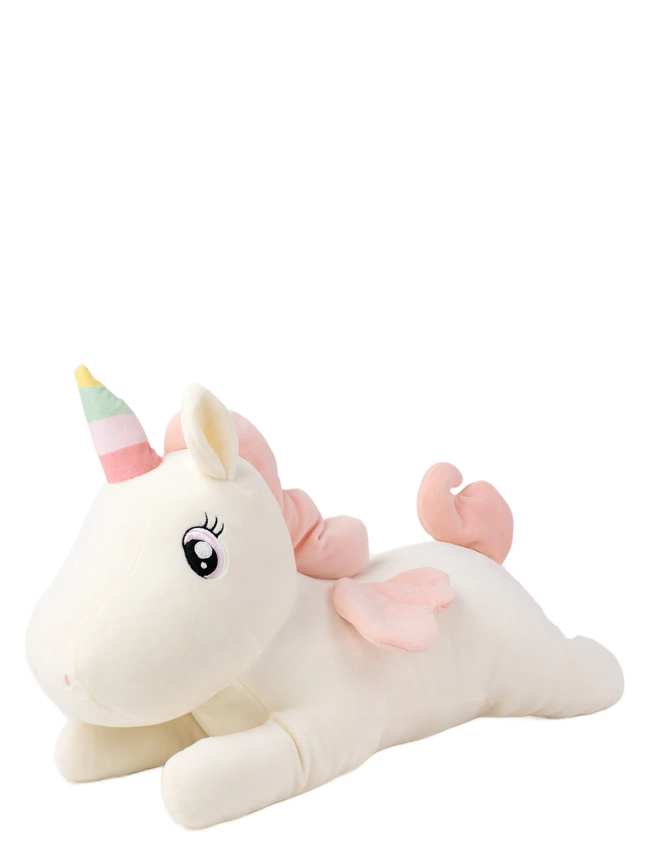 Teddykompaniet Kramis, Liggande Enhörning, Stor, Vanilj, 52 cm, White, Soft Legetøj > Stuffed Animals, Børn