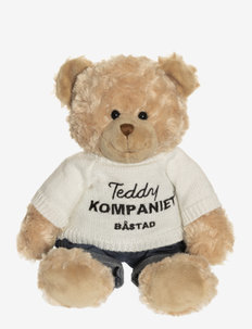 Teddy with knitted logo sweater & jeans - ours en peluche - beige