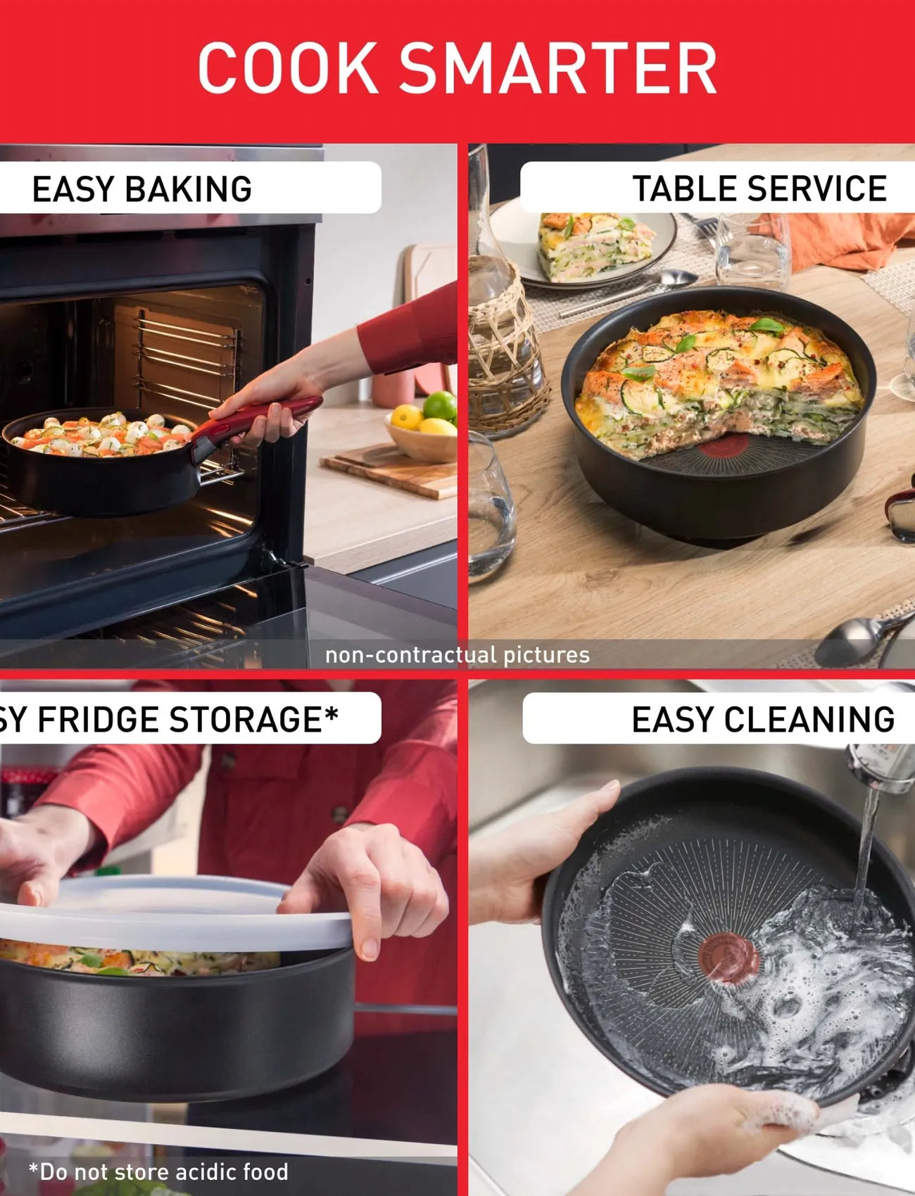 Tefal Ingenio So Light 3 Pcs Set Frypans 24/28cm, One Size, Black, Gryder & Pander > Stegepander, Unisex
