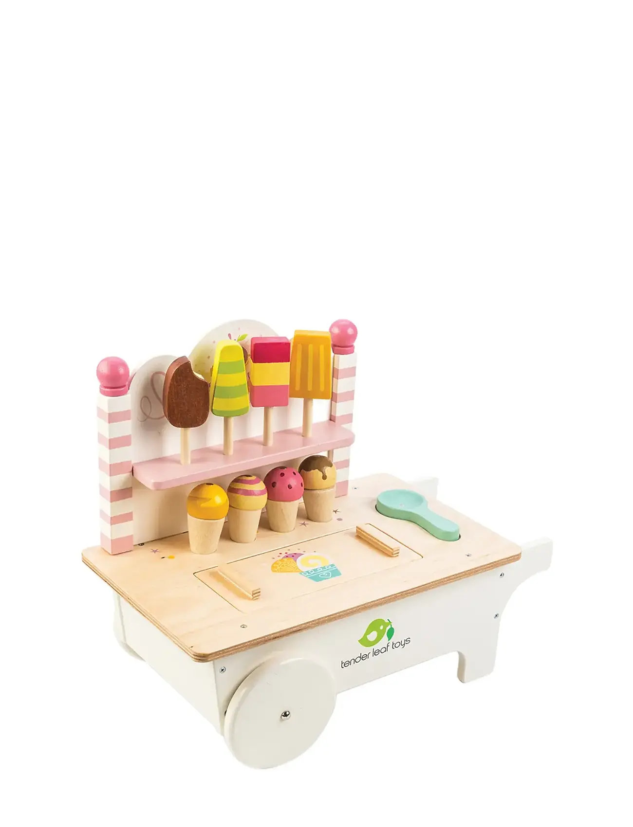 Ice Cream Cart Toys Toy Kitchen & Accessories Toy Food & Cakes Multi/patterned Tender Leaf