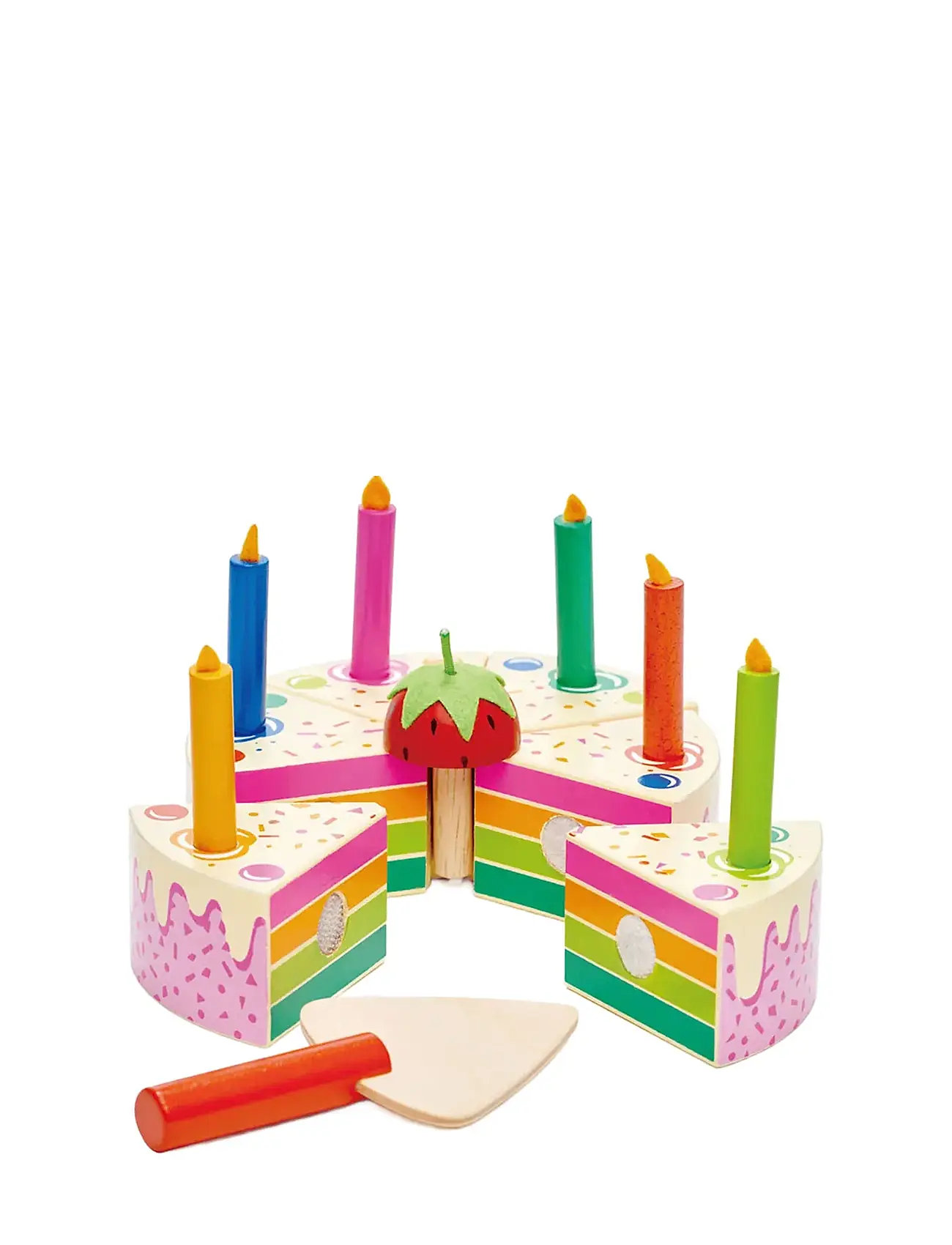 Birthday Cake - Rainbow Toys Toy Kitchen & Accessories Toy Food & Cakes Multi/patterned Tender Leaf