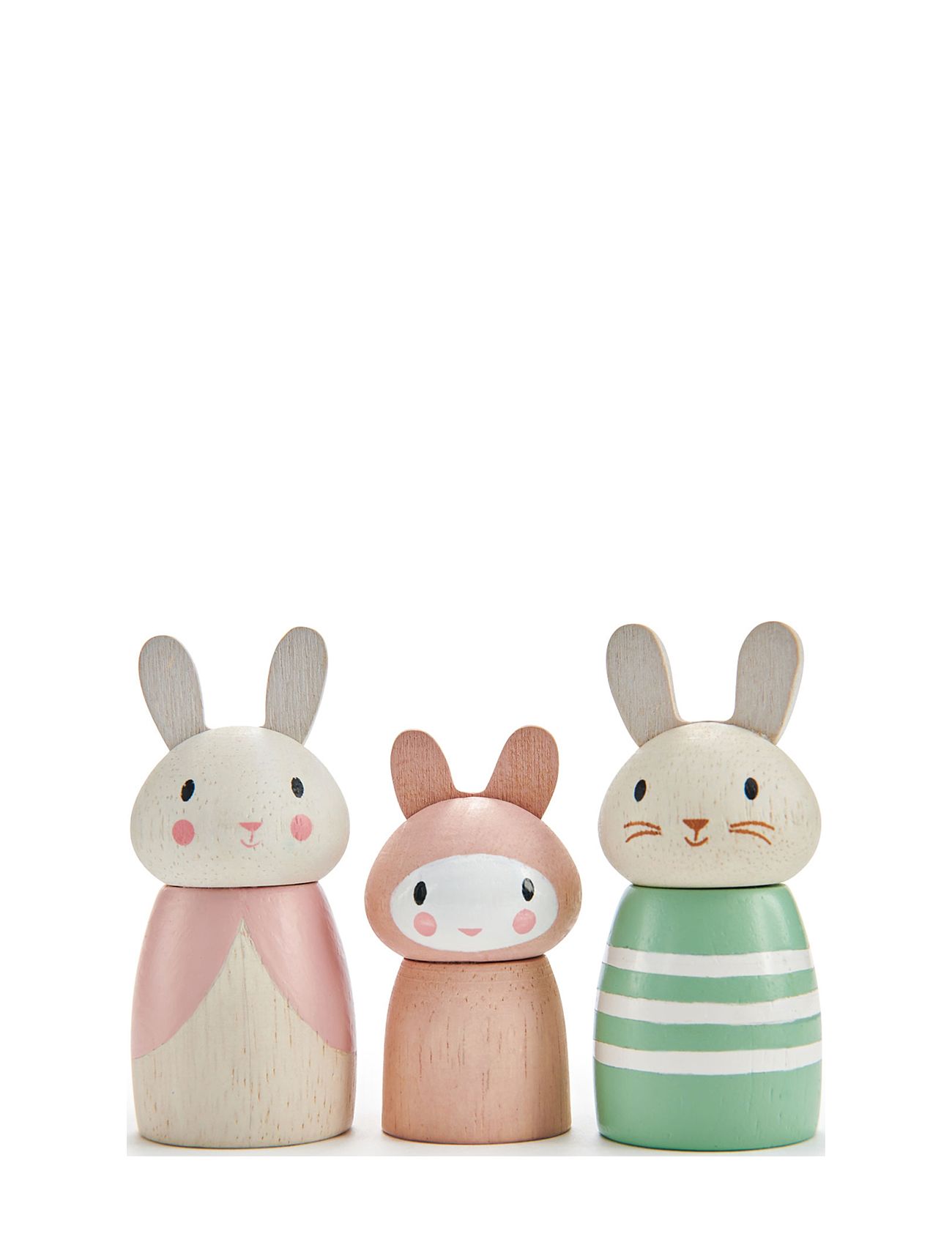 Bunny Family Toys Playsets & Action Figures Wooden Figures Multi/patterned Tender Leaf