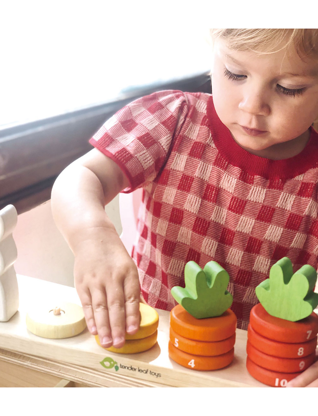 Tender Leaf Stacker Game Counting Carrots, One Size, Multi/patterned, Educational Legetøj > Stackable Blocks, Børn